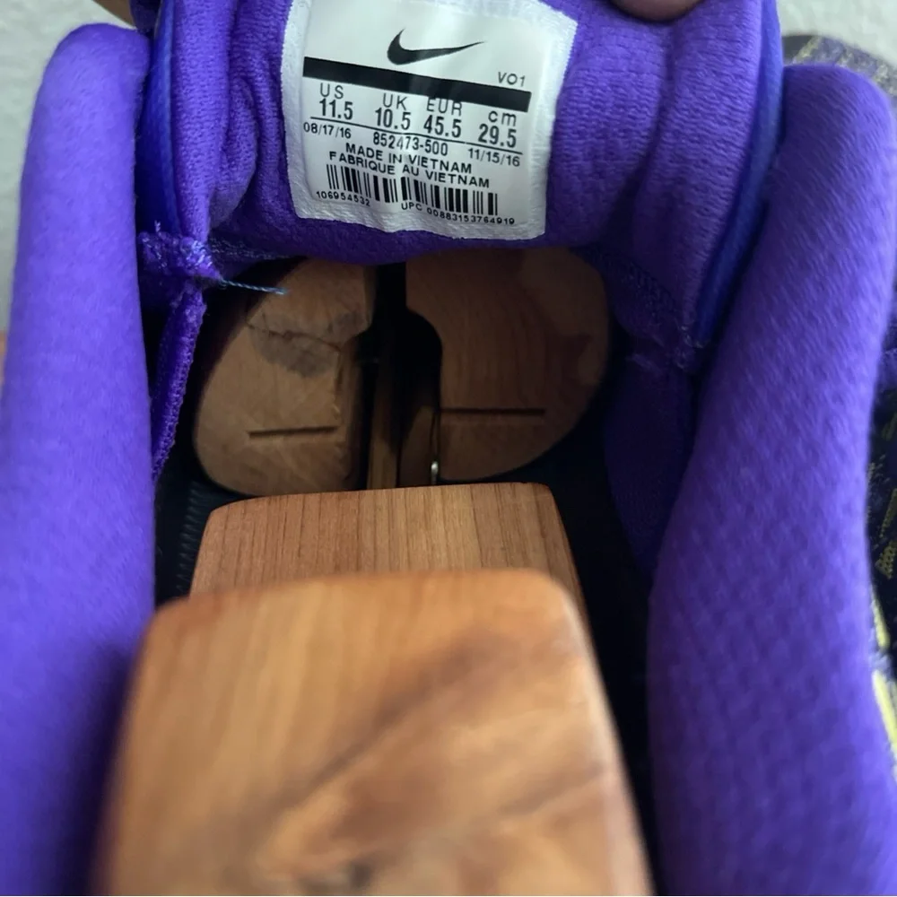 Nike Kobe Mamba Instinct Rage Court Fierce Purple Mens Sneakers 11.5 852473-500 - Picture 9 of 13